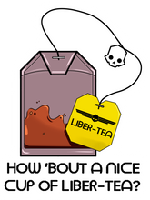 Load image into Gallery viewer, Liber-tea Tea bag |Hell Divers II | Game| Vinyl Sticker
