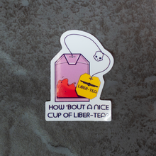 Load image into Gallery viewer, Liber-tea Tea bag |Hell Divers II | Game| Vinyl Sticker
