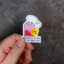 Load image into Gallery viewer, Liber-tea Tea bag |Hell Divers II | Game| Vinyl Sticker
