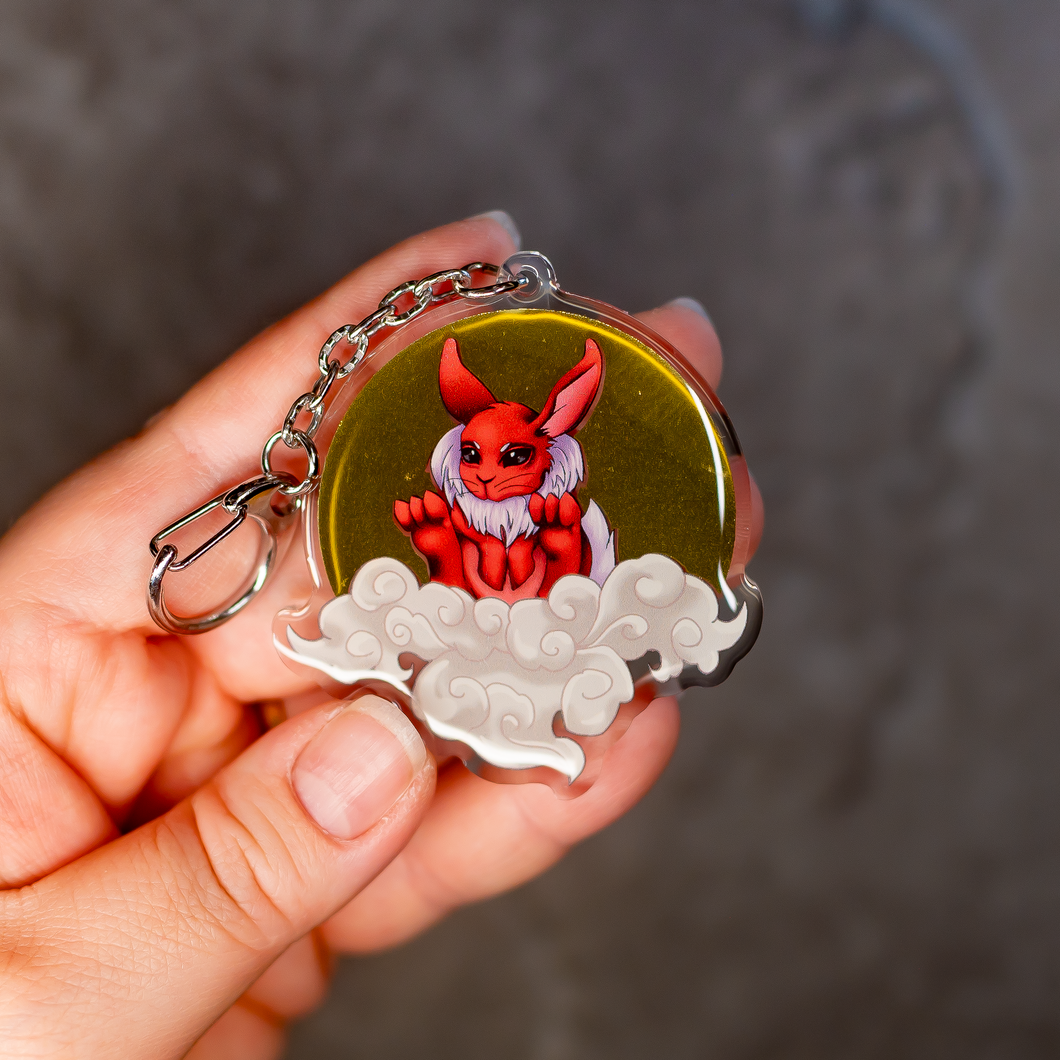 Red Rabbit | Keyring | Acrylic Charm