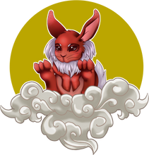 Load image into Gallery viewer, Red Rabbit | Keyring | Acrylic Charm
